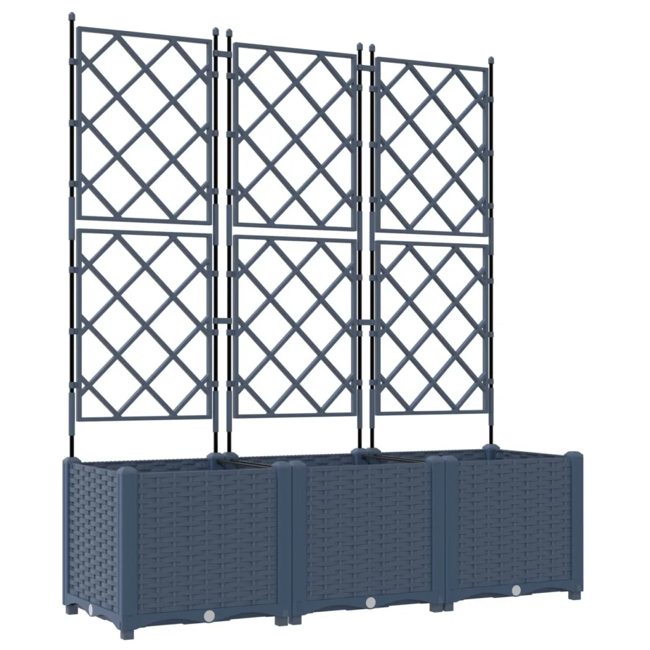 Trellisega aianduskast 3 tk Hall 120x40x143 cm