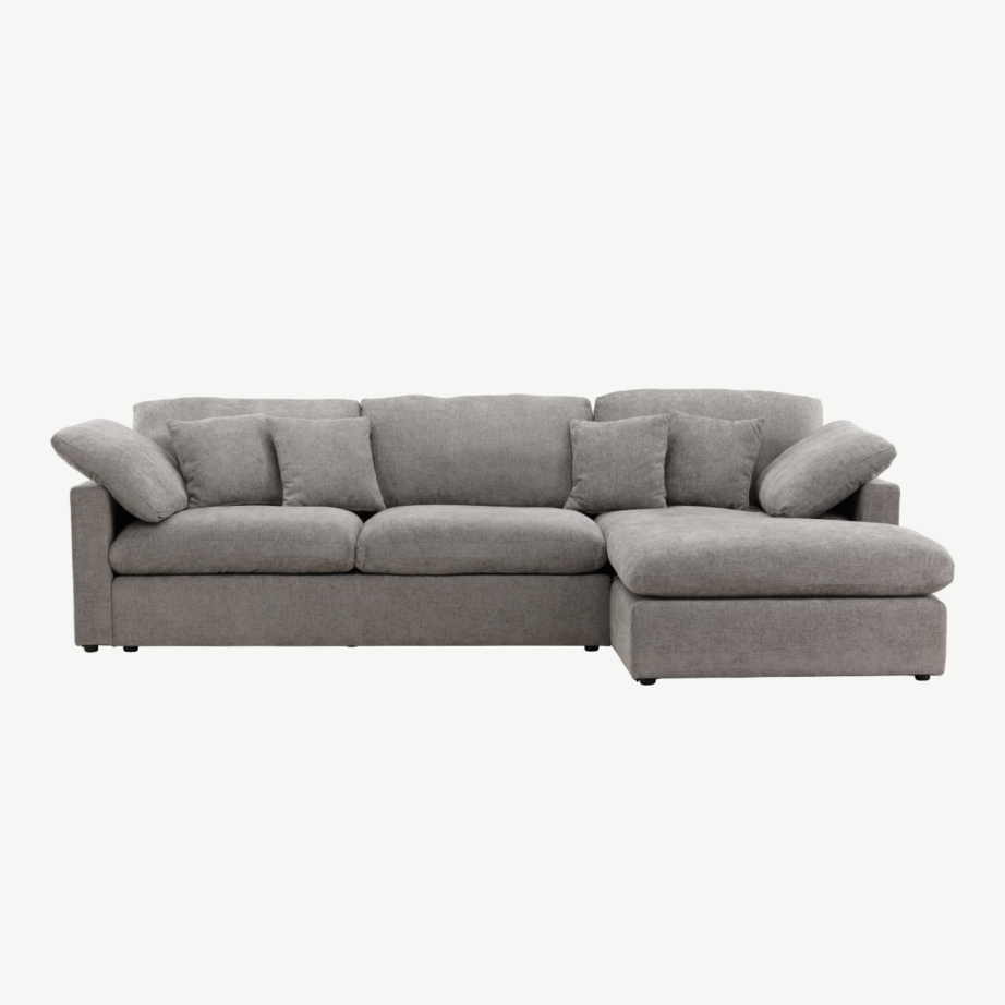 Tumehall polüesterkattega nurgadiivan Amalfi (parempoolne lamamisosa), 61995-105 – 5