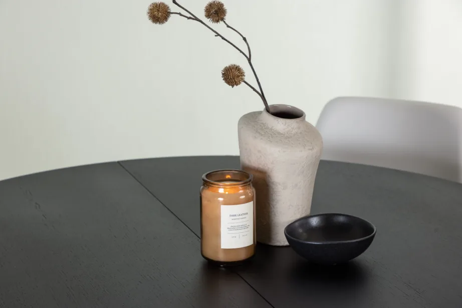 Ümar söögilaud Matilda (must spoon, ø130cm) ja valge Night tool, GR23531 – 7