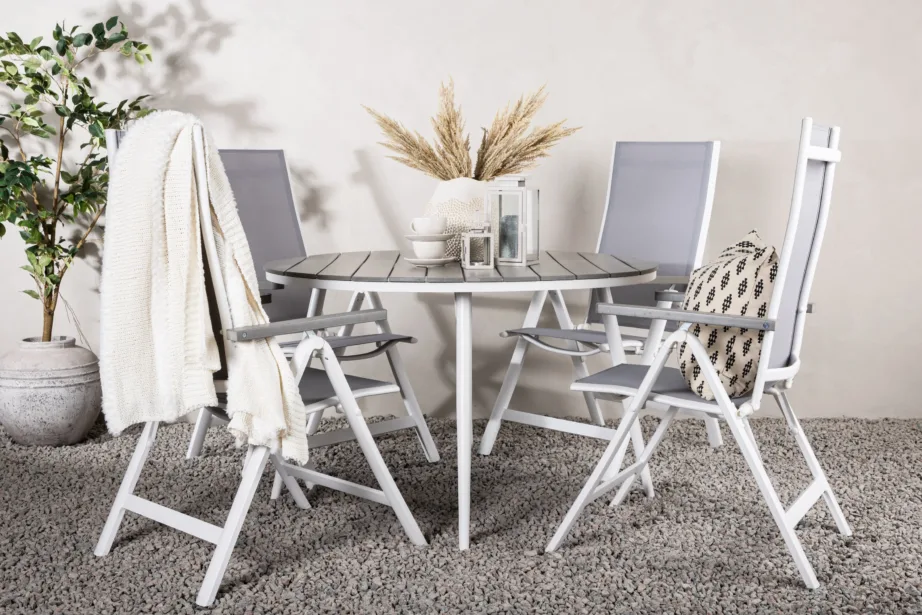 Ümmargune aiakomplekt Break (alumiinium, hall aintwood laud, reguleeritavad toolid), GR22690 – 8