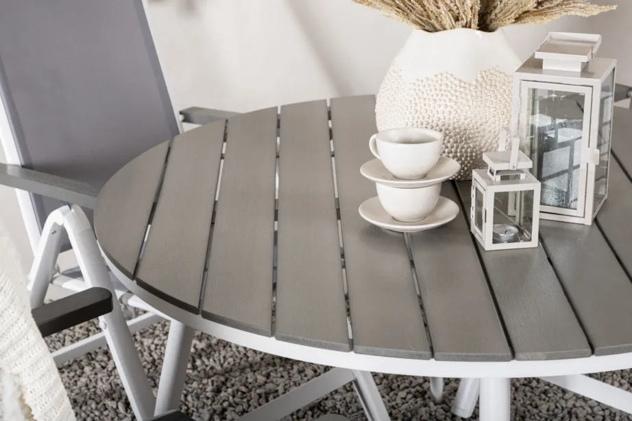 Ümmargune aiakomplekt Break (alumiinium, hall aintwood laud, reguleeritavad toolid), GR22690 – 9