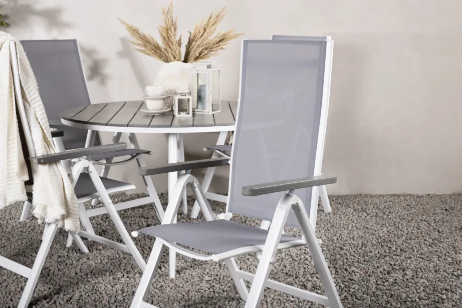 Ümmargune aiakomplekt Break (alumiinium, hall aintwood laud, reguleeritavad toolid), GR22690 – 10