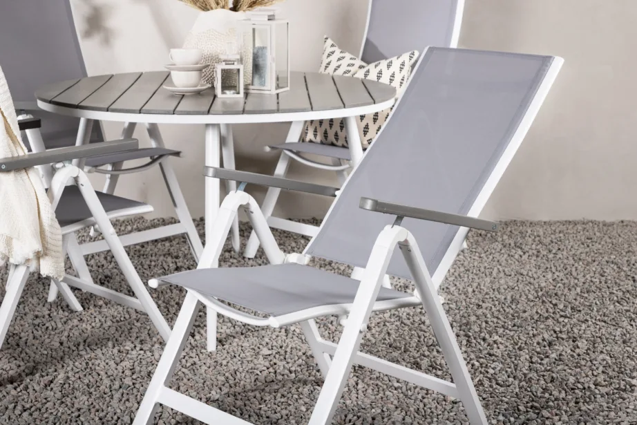 Ümmargune aiakomplekt Break (alumiinium, hall aintwood laud, reguleeritavad toolid), GR22690 – 11