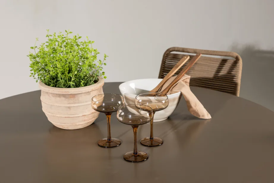 Ümmargune aiakomplekt Santa Fe (alumiiniumlaud ø120 cm, pruunid punutud Lindos toolid, 4 tk), GR24339 – 11