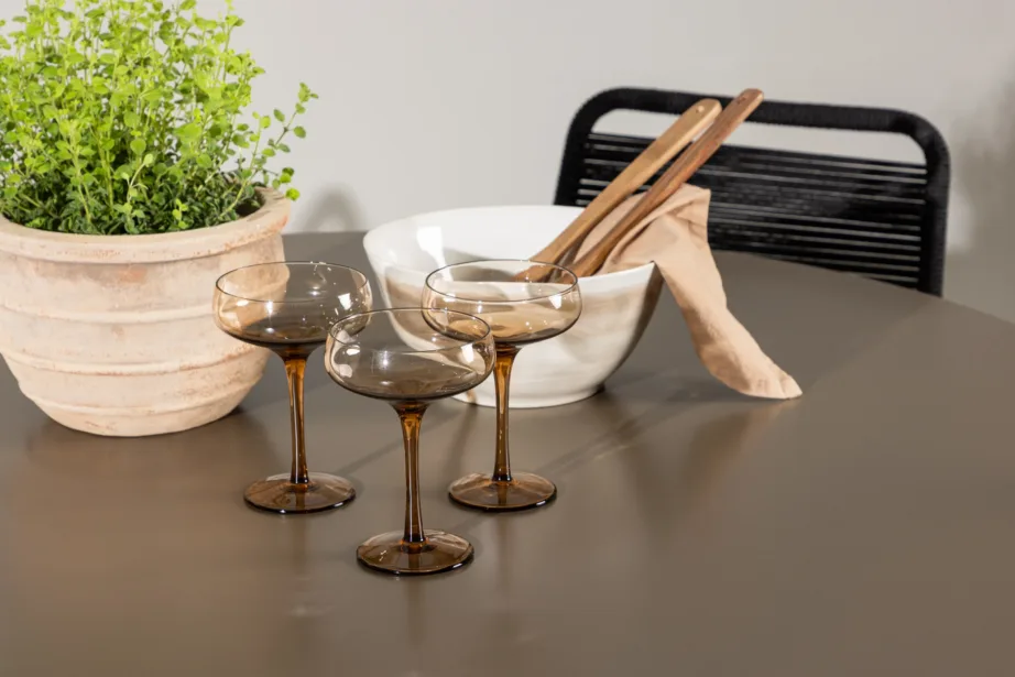 Ümmargune aiamööbli komplekt Santa Fe (alumiiniumlaud ø120 cm, 4 musta köiega Lindos tooli), GR24344 – 11