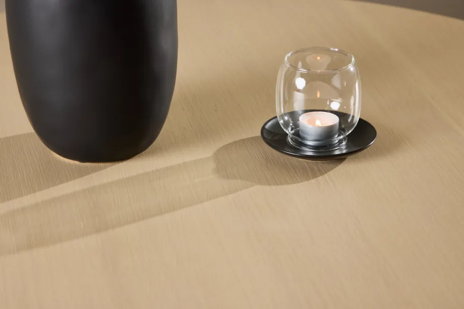 Ümmargune diivanilaud Copenhagen (valge peitsiga MDF, mustad metalljalad, ø100cm), 62030-130 – 12