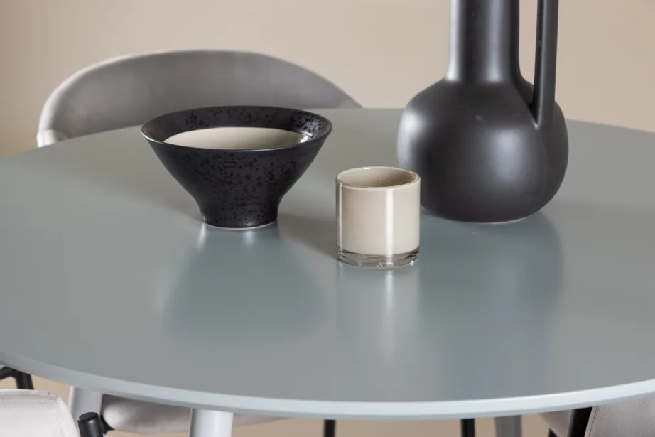 Ümmargune hall söögilaud Plaza ja 4 sametpolstriga Evelina tooli, GR24376 – 10