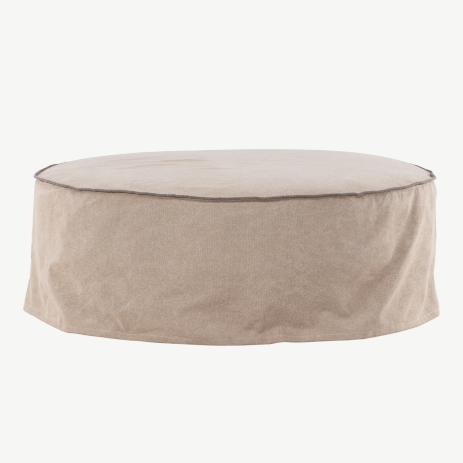 Ümmargune linane tumba Vindö (pruun, ø101 cm), 61795-103 – 5