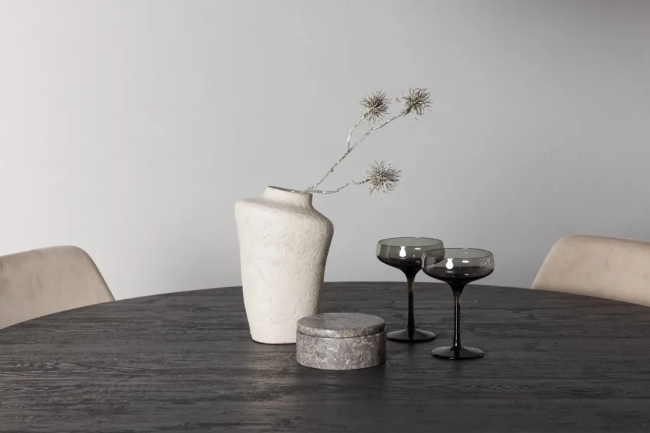 Ümmargune mokkatooniga MDF söögilaud Lanzo ja polsterdatud Night toolid (4 tk), GR23480 – 10