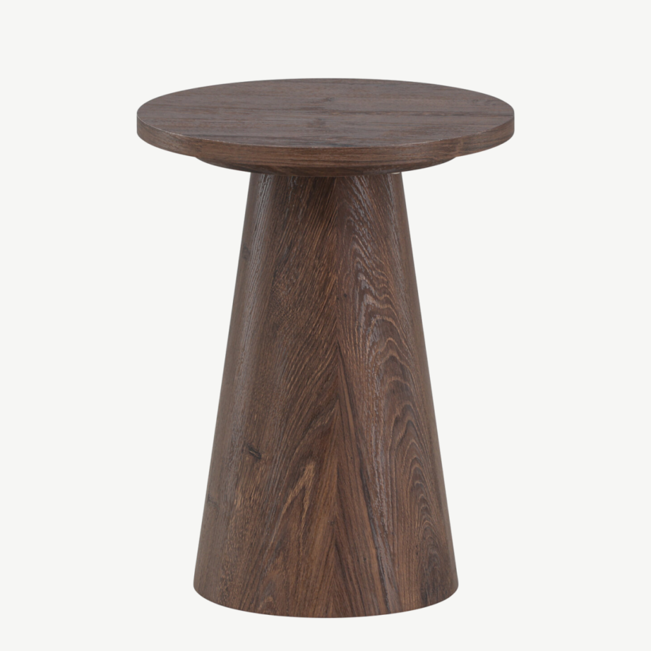 Ümmargune mokkavärvi MDF abilaud Lanzo (ø35×45 cm), 62041-107 – 3