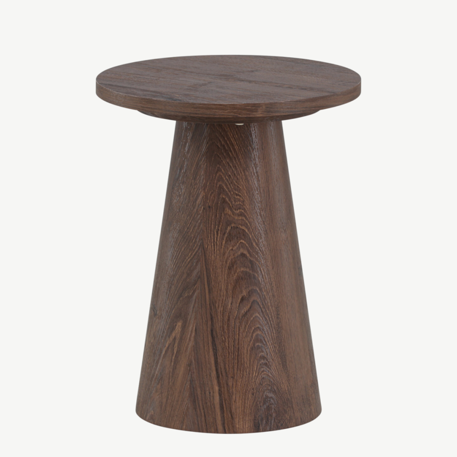 Ümmargune mokkavärvi MDF abilaud Lanzo (ø35×45 cm), 62041-107 – 4