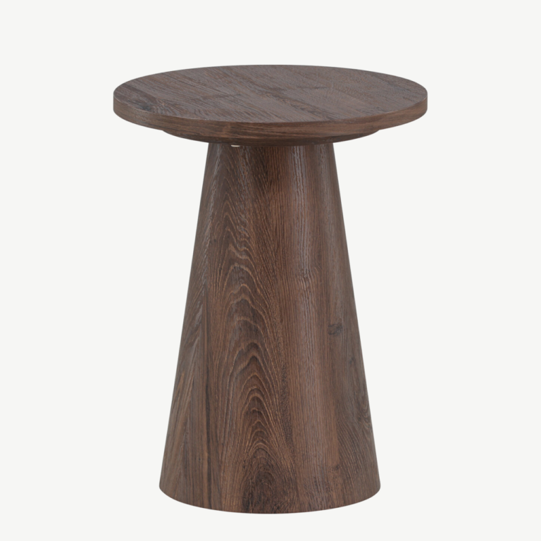 Ümmargune mokkavärvi MDF abilaud Lanzo (ø35x45 cm) - 62041-107