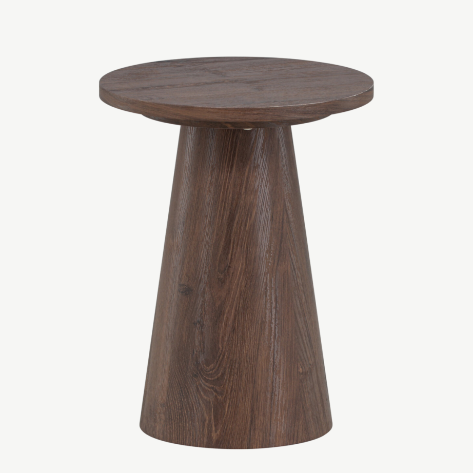 Ümmargune mokkavärvi MDF abilaud Lanzo (ø35×45 cm), 62041-107 – 7