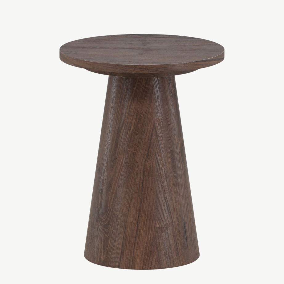 Ümmargune mokkavärvi MDF abilaud Lanzo (ø35×45 cm), 62041-107 – 8