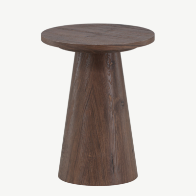 Ümmargune mokkavärvi MDF abilaud Lanzo (ø35x45 cm) - 62041-107