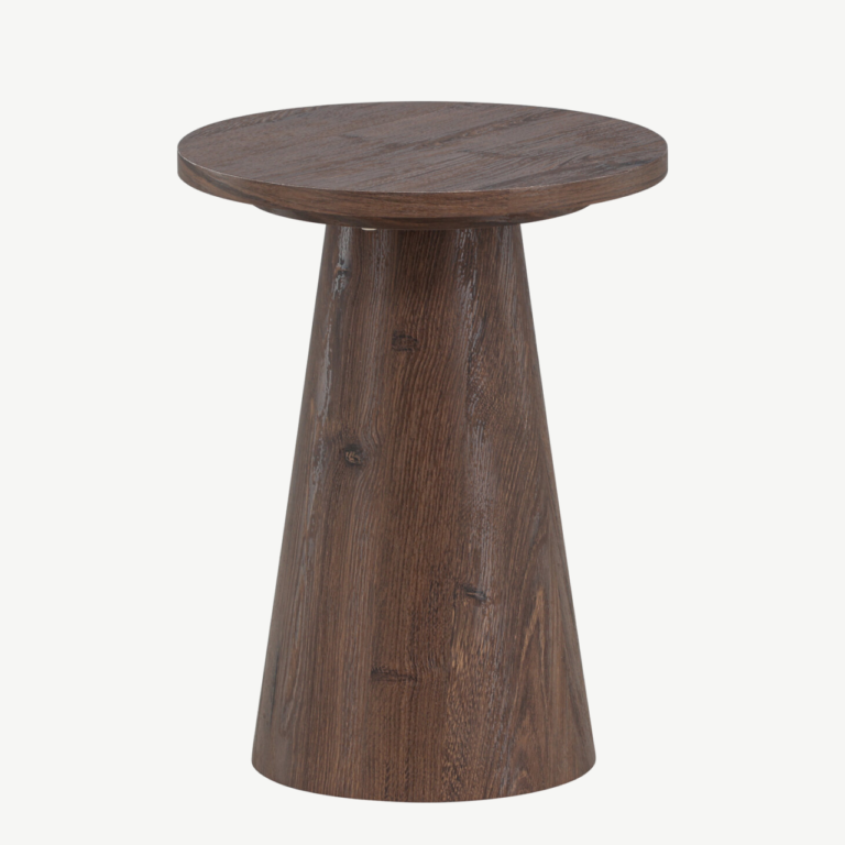 Ümmargune mokkavärvi MDF abilaud Lanzo (ø35x45 cm) - 62041-107