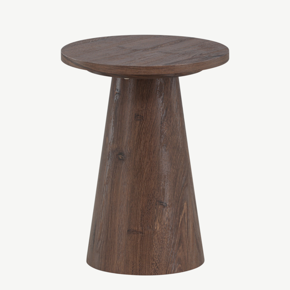 Ümmargune mokkavärvi MDF abilaud Lanzo (ø35×45 cm), 62041-107 – 11