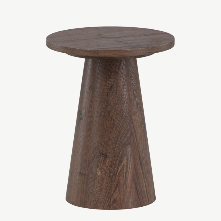 Ümmargune mokkavärvi MDF abilaud Lanzo (ø35x45 cm) - 62041-107