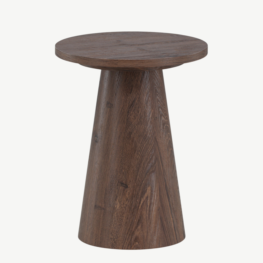 Ümmargune mokkavärvi MDF abilaud Lanzo (ø35×45 cm), 62041-107 – 12