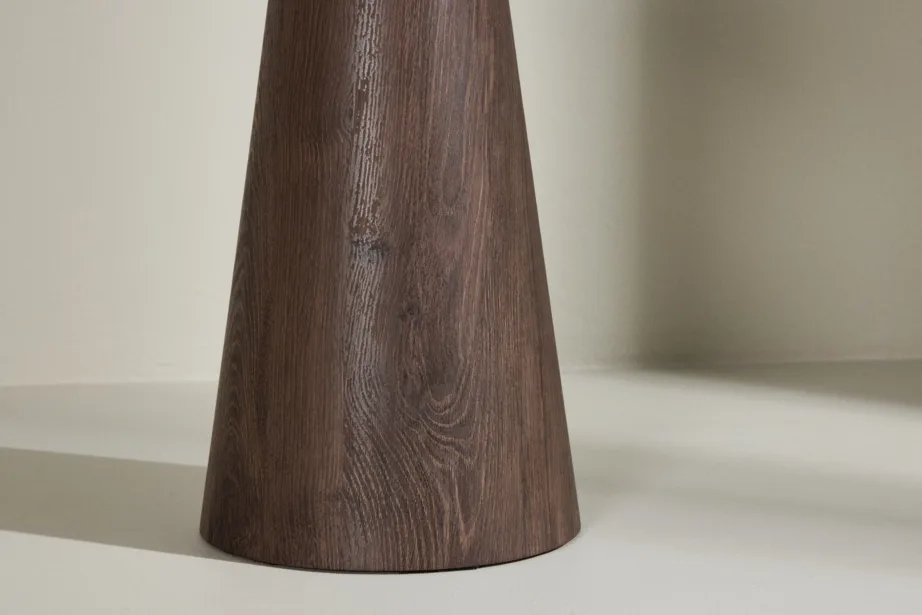 Ümmargune mokkavärvi MDF abilaud Lanzo (ø35×45 cm), 62041-107 – 15