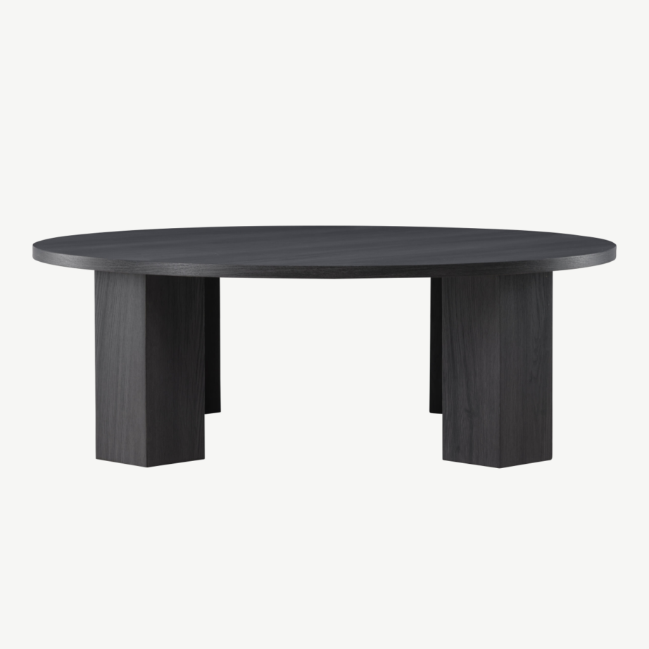 Ümmargune must MDF diivanilaud Juno (ø120 cm), 62060-100 – 5