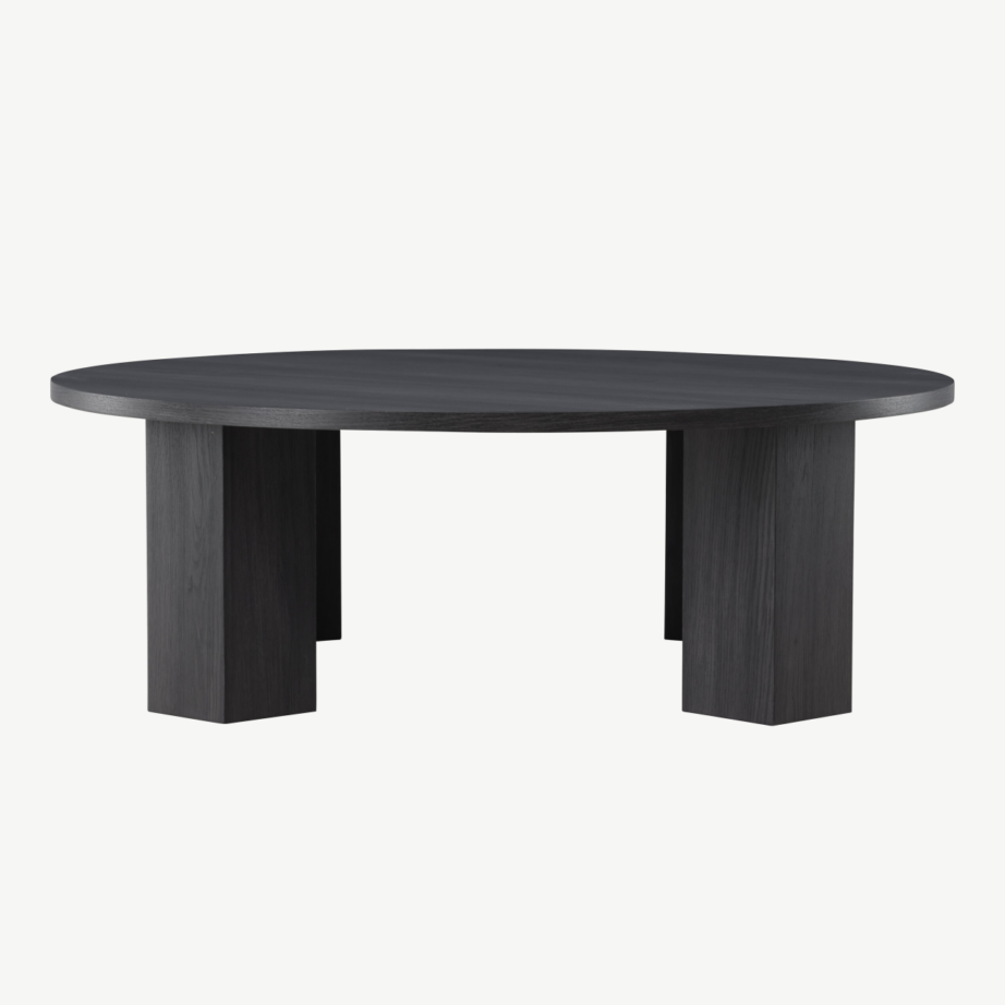 Ümmargune must MDF diivanilaud Juno (ø120 cm), 62060-100 – 7