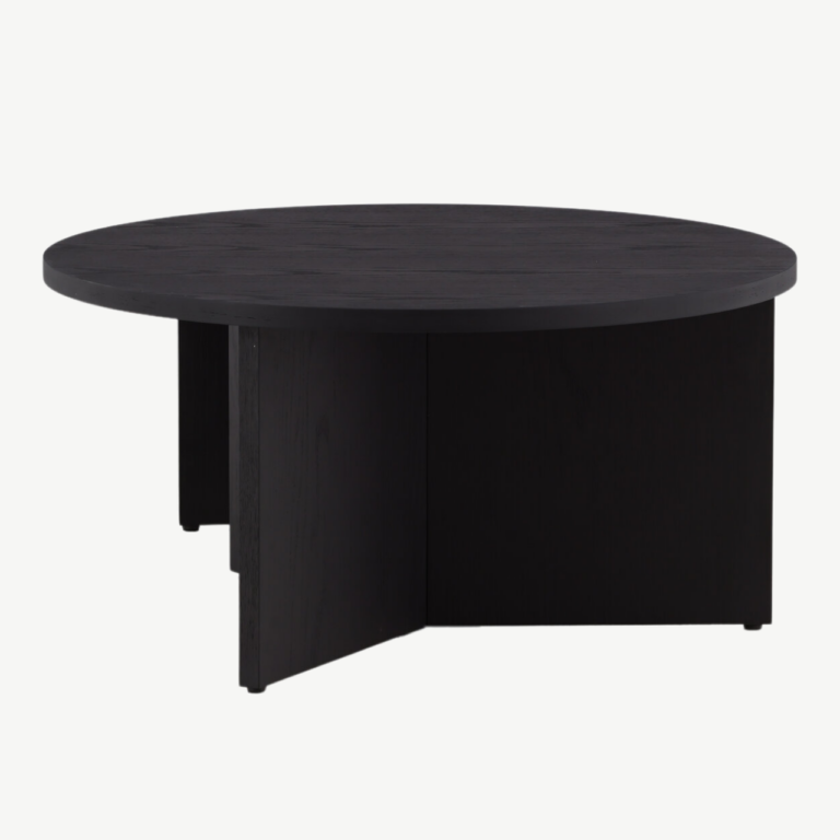 Ümmargune must diivanilauakomplekt Saltö (MDF, 2 suurust) - GR23954