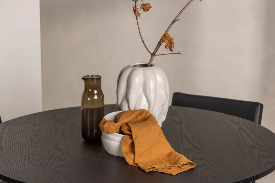 Ümmargune must söögitabel Olivia ja 4 Kenth tooli (MDF, kunstnahk), GR22891 – 10