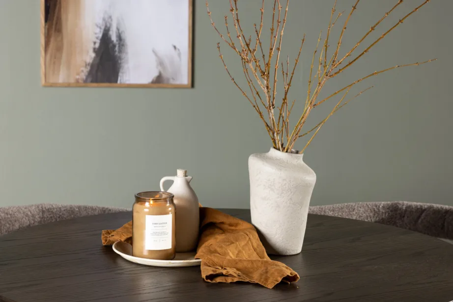 Ümmargune söögikomplekt Olivia ja bukleekangast toolid Morning (mokkatoon, ⌀110cm), GR23811 – 6