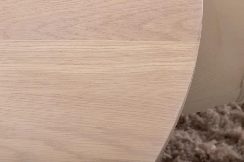 Ümmargune söögilaud Bianca valge peitsiga, 4 sametist tooli, GR22210 – 4