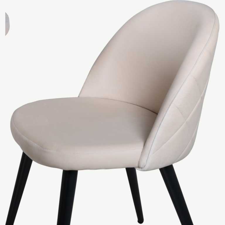 Ümmargune söögilaud Bianca (valge peitsiga MDF, ø110cm) koos beežide samettoolidega - GR22209