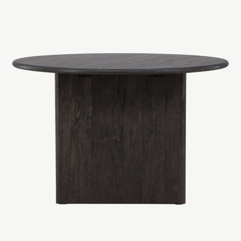 Ümmargune söögilaud Björholmen (must MDF, ø120 cm, FSC-sertifikaat) - 61784-100