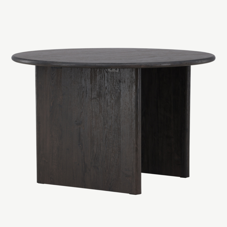 Ümmargune söögilaud Björholmen (must MDF, ø120 cm, FSC-sertifikaat) - 61784-100