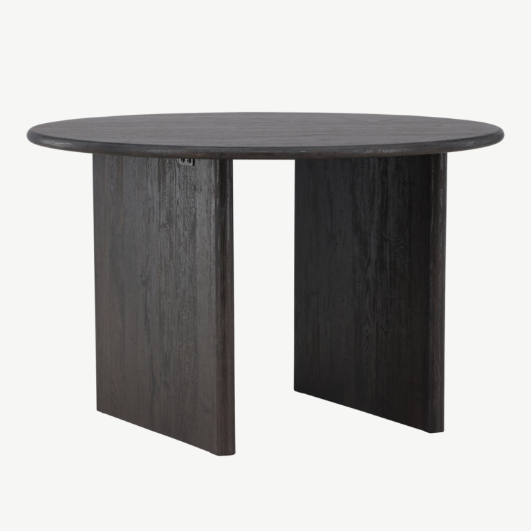 Ümmargune söögilaud Björholmen (must MDF, ø120 cm, FSC-sertifikaat) - 61784-100