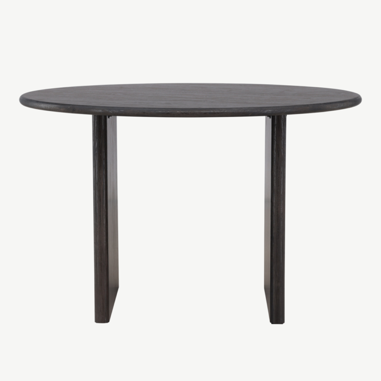 Ümmargune söögilaud Björholmen (must MDF, ø120 cm, FSC-sertifikaat) - 61784-100