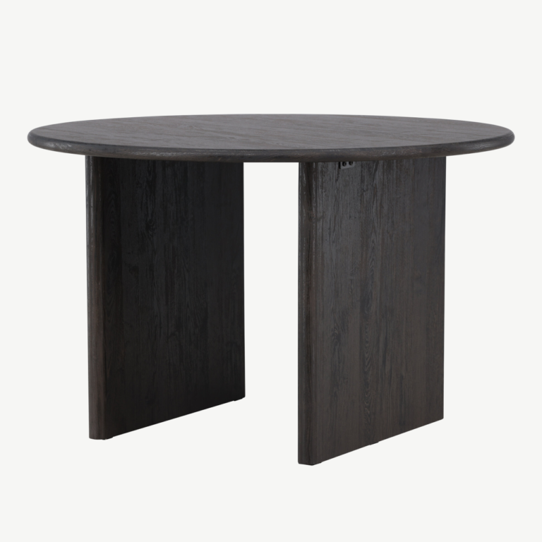 Ümmargune söögilaud Björholmen (must MDF, ø120 cm, FSC-sertifikaat) - 61784-100