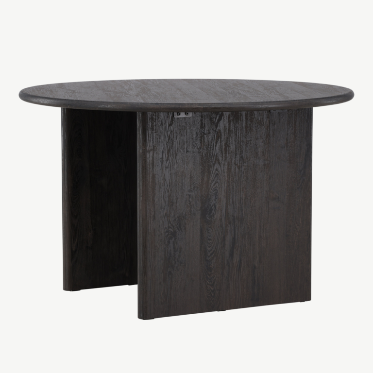 Ümmargune söögilaud Björholmen (must MDF, ø120 cm, FSC-sertifikaat) - 61784-100