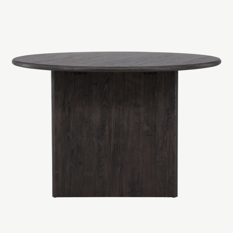 Ümmargune söögilaud Björholmen (must MDF, ø120 cm, FSC-sertifikaat) - 61784-100