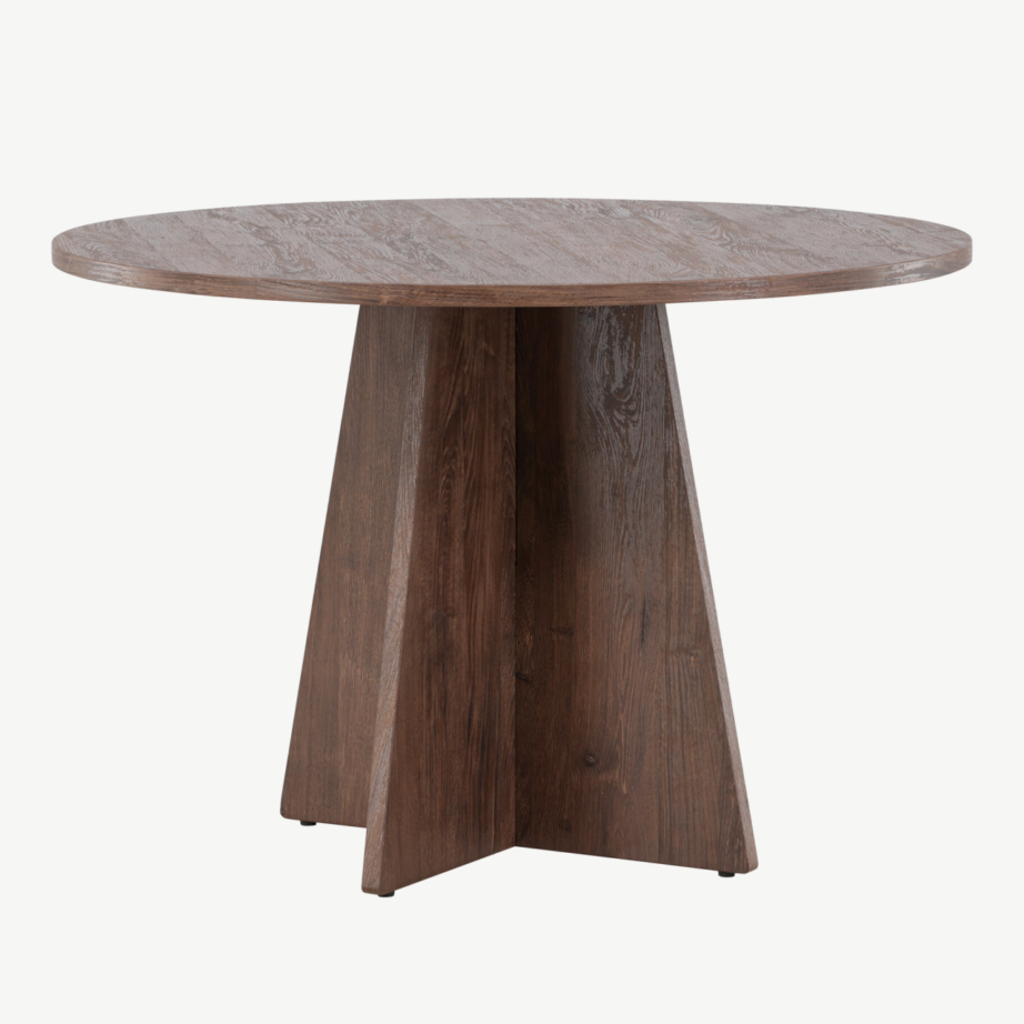 Ümmargune söögilaud Bootcut (MDF, mokkatoon, ø110 cm), 61132-125