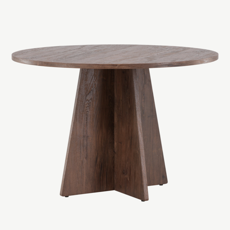 Ümmargune söögilaud Bootcut (MDF, mokkatoon, ø110 cm) - 61132-125