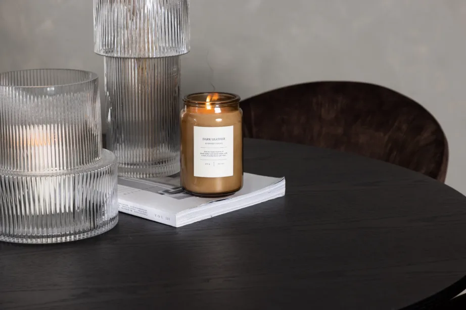 Ümmargune söögilaud Bootcut (must, Ø110cm) ja buklee kangaga Morning toolid, GR23783 – 21