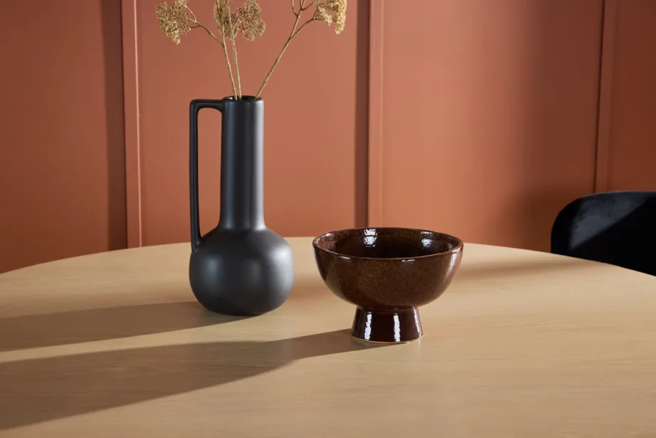 Ümmargune söögilaud Copenhagen (valge peitsiga MDF, must metall, ø140 cm), 62031-130 – 10