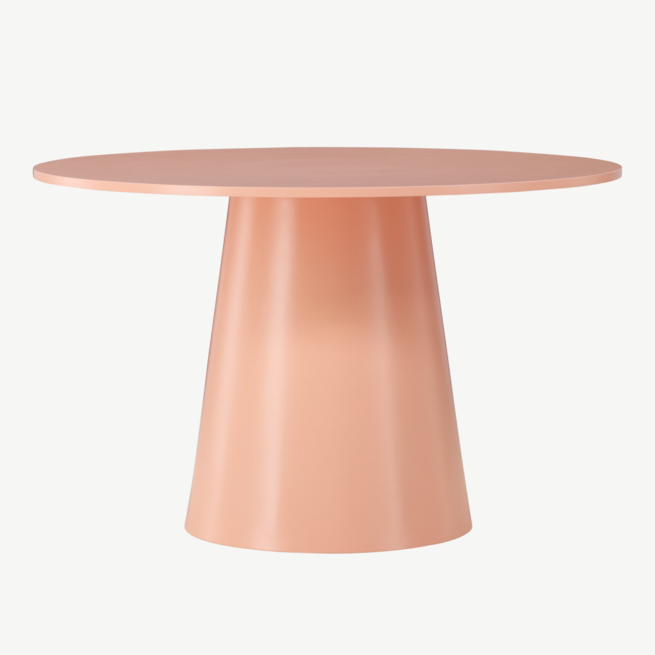 Ümmargune söögilaud Lanzo (MDF, virsik, ø120 cm), 18903-777 – 2