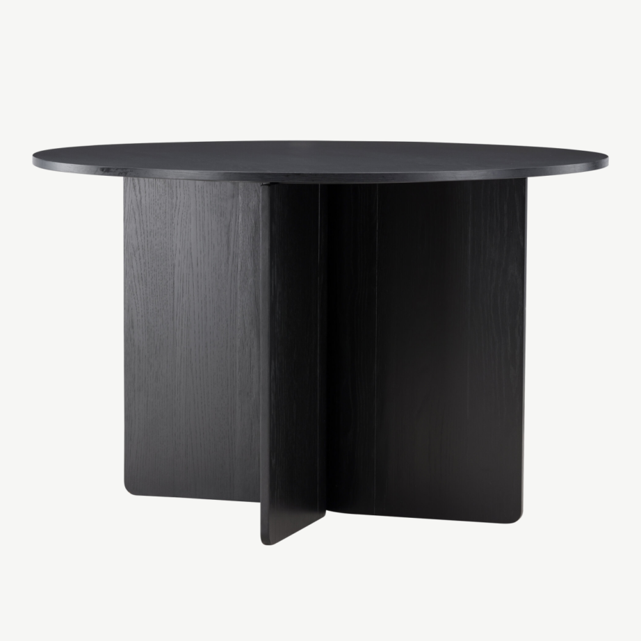 Ümmargune söögilaud Tyresö (must MDF, ø120 cm), 61954-100 – 4