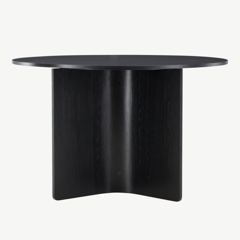 Ümmargune söögilaud Tyresö (must MDF, ø120 cm) - 61954-100