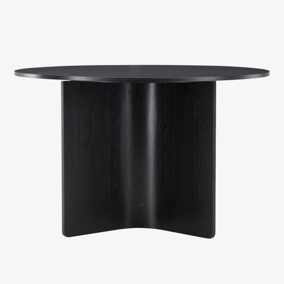 Ümmargune söögilaud Tyresö (must MDF, ø120 cm), 61954-100 – 7