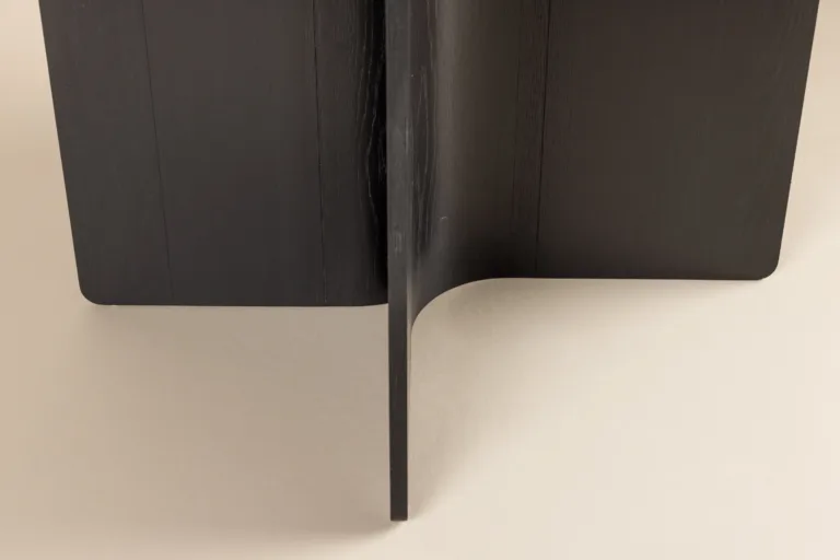 Ümmargune söögilaud Tyresö (must MDF, ø120 cm) - 61954-100