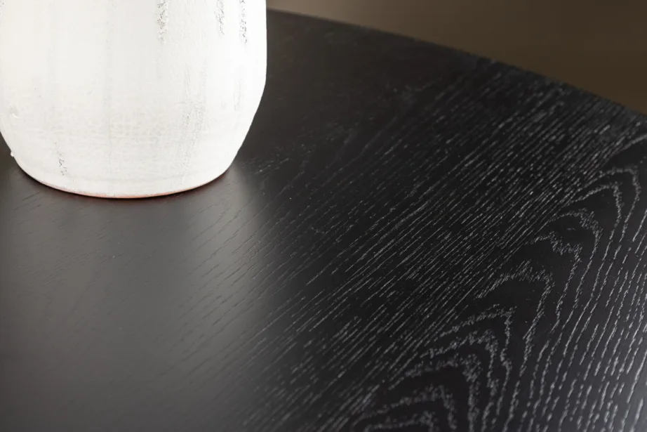 Ümmargune söögilaud Tyresö (must MDF, ø120 cm), 61954-100 – 11