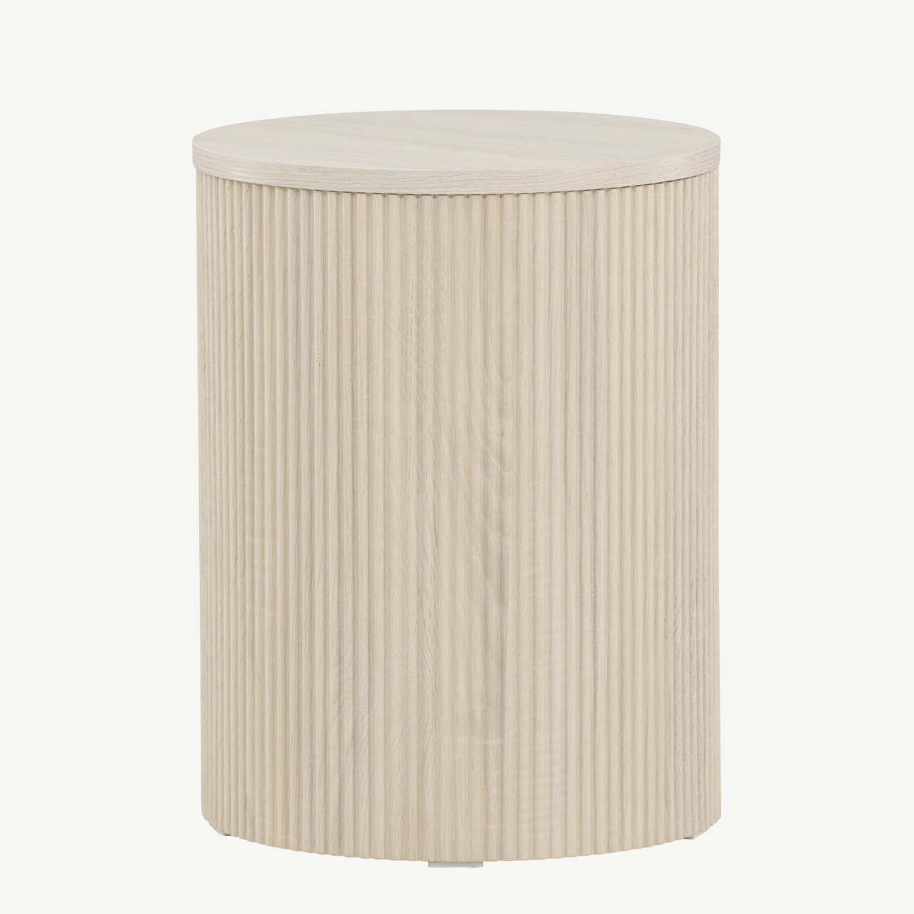 Ümmargune valge abilaud Bristol (MDF, valge peits, ø40×52 cm) - 62054-130