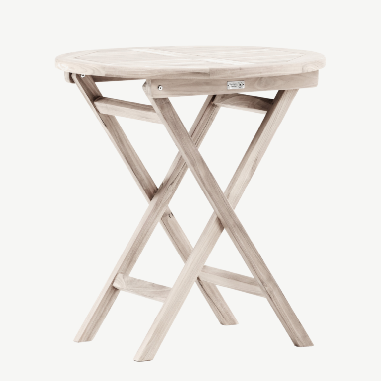Ümmargune valge tiigipuust kohvilaud Kenya, ø70 cm - 9521-130